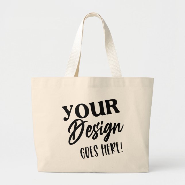 Create Your Own Custom Design Large Tote Bag (Front)