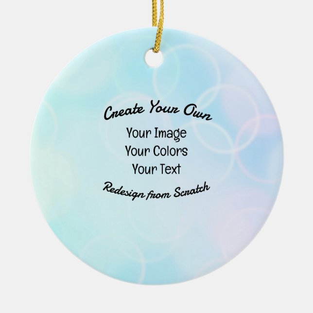 Create Your Own Custom Design/Logo Ceramic Tree Decoration (Front)
