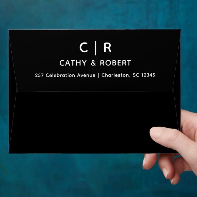 Create Your Own Custom Design Minimal Chic Wedding Envelope (Hand)