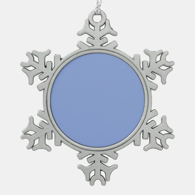 Create Your Own Custom Design Snowflake Pewter Christmas Ornament (Front)