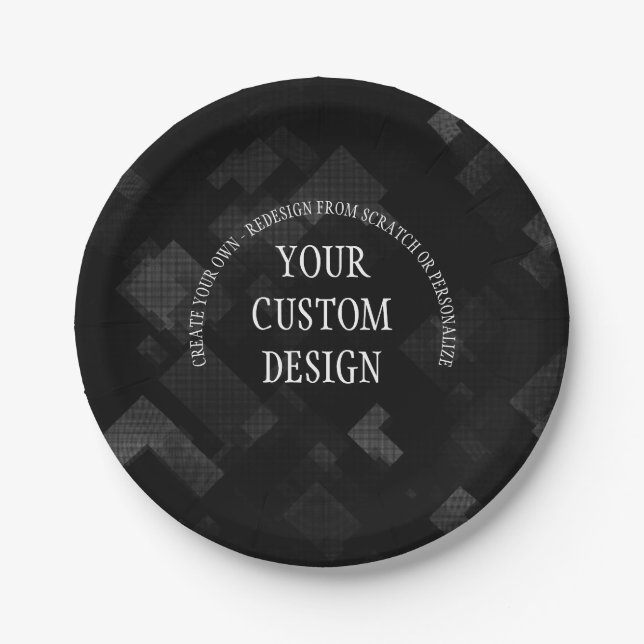 Create Your Own Custom Designed Paper Plate (Front)
