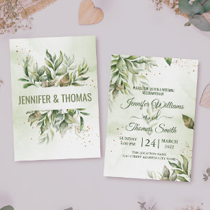Create your own custom Eucalyptus Leaves wedding  Invitation
