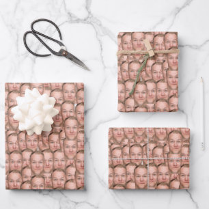 Create your own Custom Face photo funny Wrapping Paper Sheet
