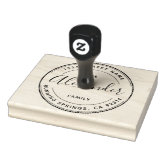 Create Your Own Large Round Family Name Rubber Stamp Zazzle