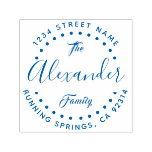 Create Your Own Custom Family Name Return Address Self-inking Stamp