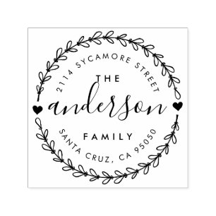 Create Your Own Custom Family Name Return Address Self-inking Stamp