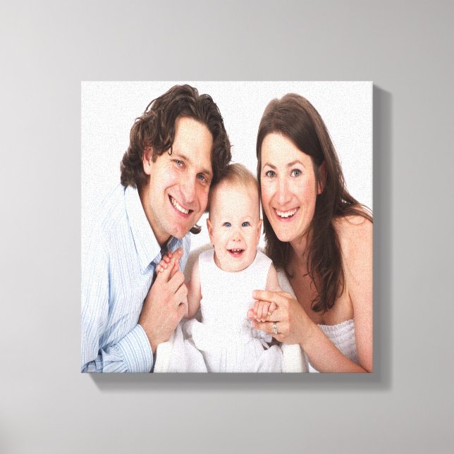 Create Your Own Custom Family Photo Canvas Print (Front)