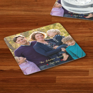 Create Your Own Custom Family Photo Paper Coasters