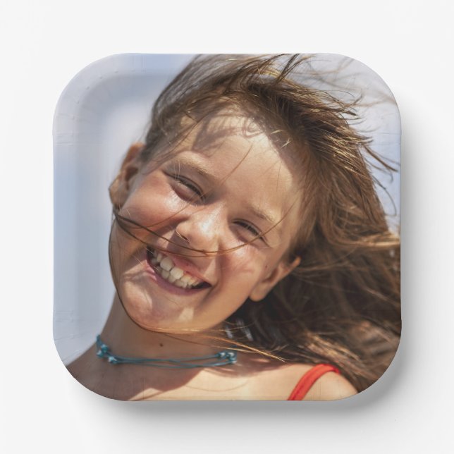 Create Your Own Custom Family Photo Paper Plate (Front)