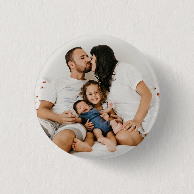 Create Your Own Custom Family Photo Personalised   3 Cm Round Badge (Front)