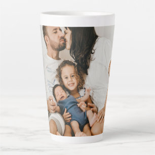 Create Your Own Custom Family Photo Personalised   Latte Mug
