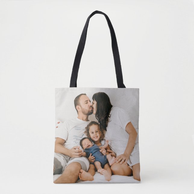 Create Your Own Custom Family Photo Personalised   Tote Bag (Front)