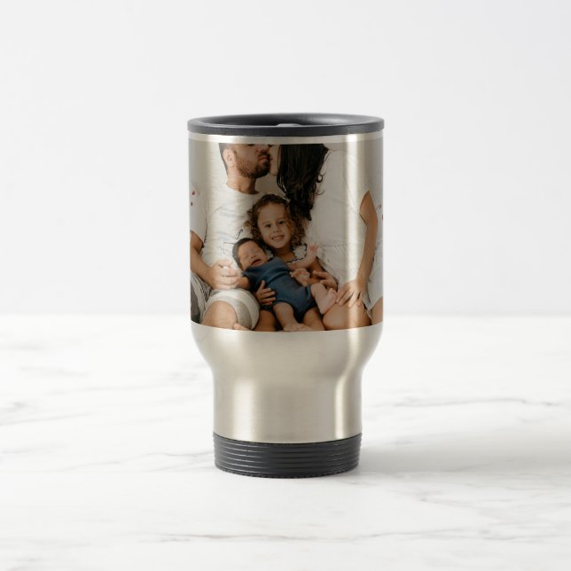 Create Your Own Custom Family Photo Personalised   Travel Mug (Center)