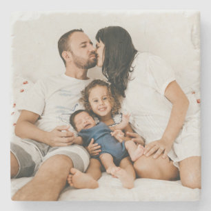 Create Your Own Custom Family Photo Personalized   Stone Coaster