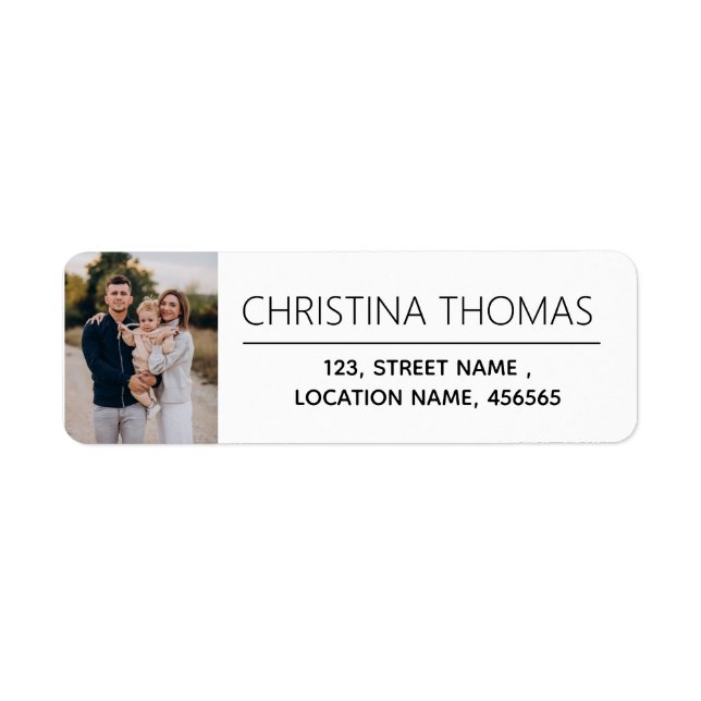 Create your own custom family photo Return Address (Front)