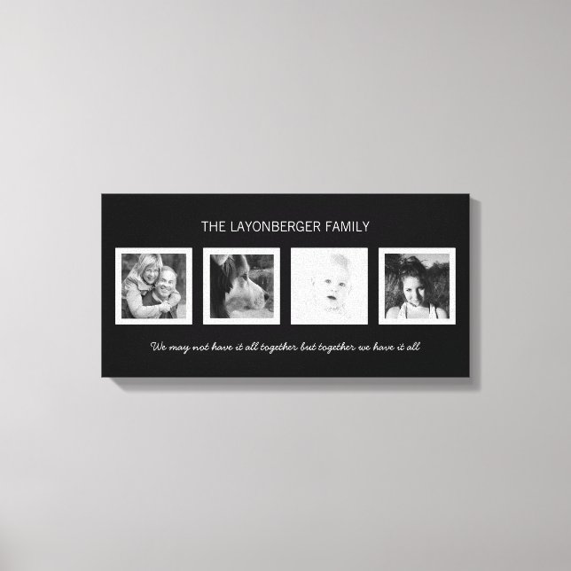 Create Your Own Custom Family Portrait Canvas Print (Front)