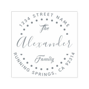Create Your Own Custom Family Return Address Self-inking Stamp