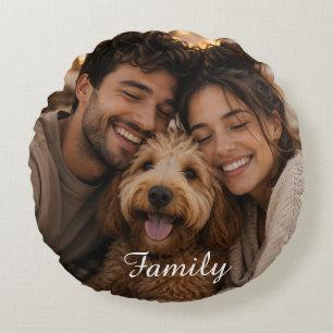 Create your own custom family round cushion