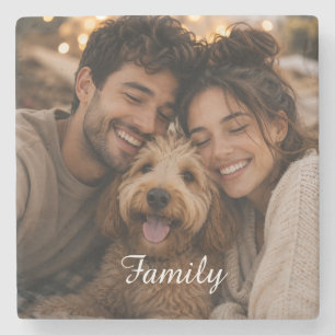 Create your own custom family stone coaster