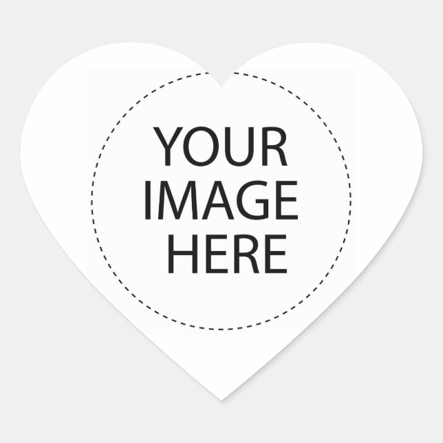 Create Your Own Custom Gifts Heart Sticker (Front)