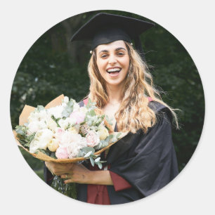 Create Your Own Custom Graduate Photo Classic Round Sticker