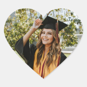 Create Your Own Custom Graduate Photo Heart Sticker