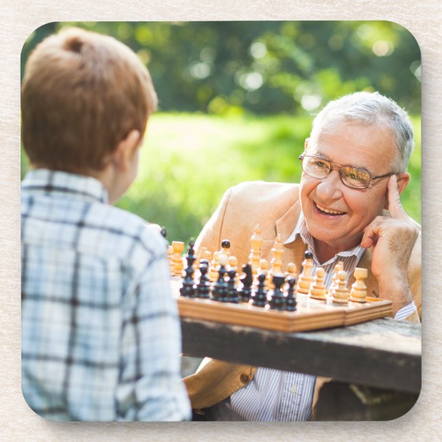 Create Your Own Custom Grandchildren Photo Gift Coaster (Front)