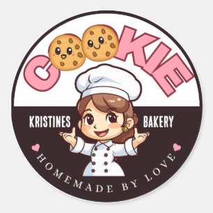 Create your own Custom Homemade with love Bakery Classic Round Sticker