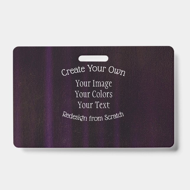 Create Your Own Custom ID Badge (Front)