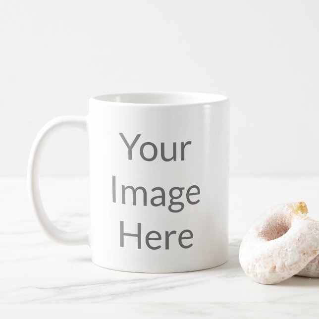 create your own custom image 11oz coffee mug (With Donut)