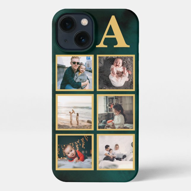 Create Your Own Custom iPhone Family Photo collage iPhone Case (Back)