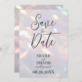 Create Your Own Custom Iridescent Lights Save The Date