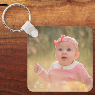 Create Your Own Custom Kids Children Photo Modern Key Ring