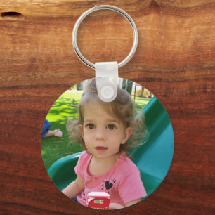 Create Your Own Custom Kids Children Photo Modern Key Ring