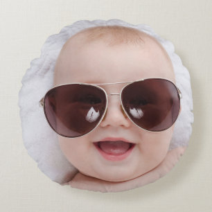 Create Your Own Custom Kids Children Photo Modern Round Cushion