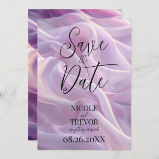 Create Your Own Custom Lilac Purple Silky Save The Date