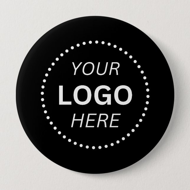 Create Your Own Custom Logo Design 4'' Round 10 Cm Round Badge (Front)