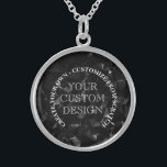 Create Your Own Custom Logo/Design Sterling Silver Necklace<br><div class="desc">Add some custom text to personalise this product or redesign the item entirely from scratch by replacing the image shown with one of your own.

Visit Print Pretty to view our entire collection of custom gifts,  party supplies and favours,  art prints,  candy and more.</div>