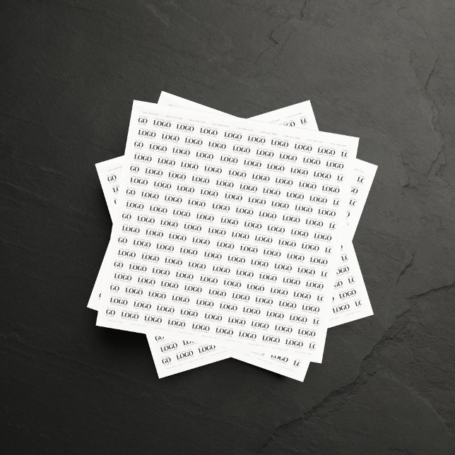 Create Your Own Custom Logo Pattern Business Party Napkin (Creator Uploaded)