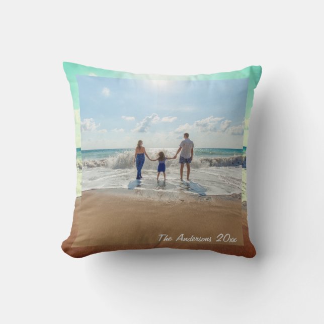 Create Your Own Custom Memorable Family Photo Cushion (Front)