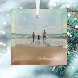 Create Your Own Custom Memorable Family Photo Glass Tree Decoration<br><div class="desc">Create Your Own Custom Memorable Family Photo Ceramic Ornament</div>