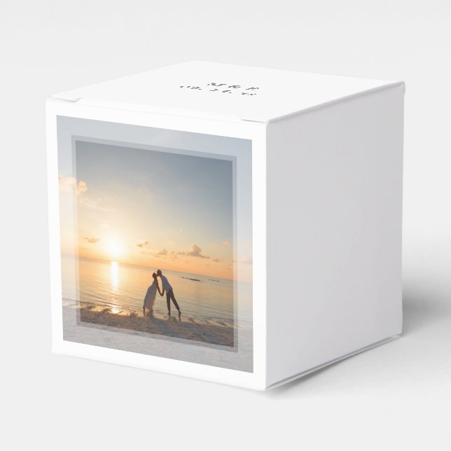 Create Your Own Custom Memorable Photo Wedding Favour Box (Front Side)