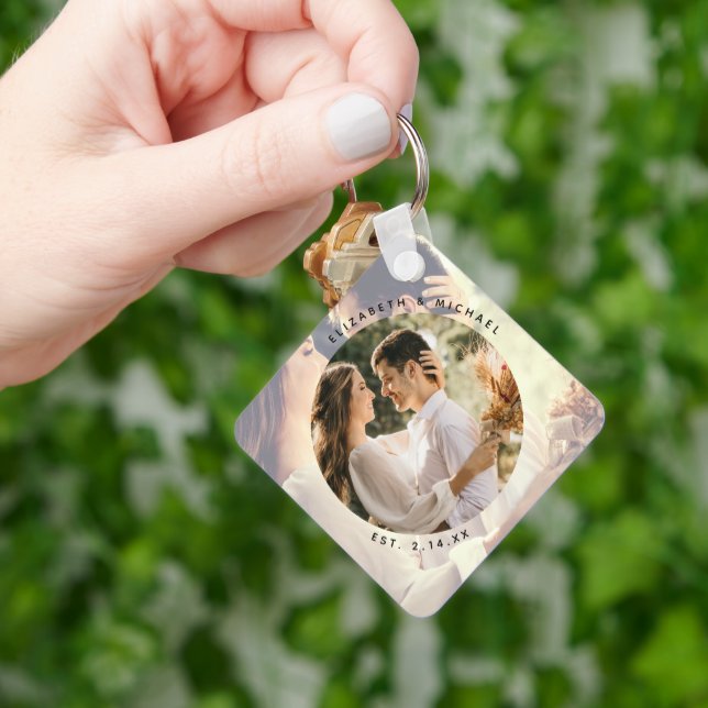 Create Your Own Custom Memorable Wedding Photo Key Ring (Hand)