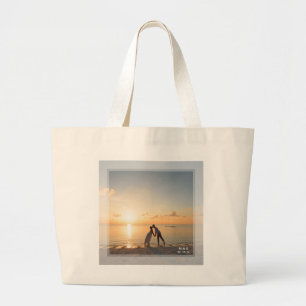 Create Your Own Custom Memorable Wedding Photo Large Tote Bag