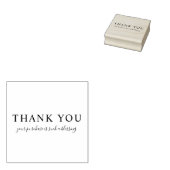 Create Your Own Custom Message Thank You Wooden Rubber Stamp (Stamped)