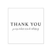 Create Your Own Custom Message Thank You Wooden Rubber Stamp (Imprint)