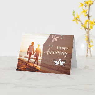 Create Your Own Custom Modern Anniversary Photo Card