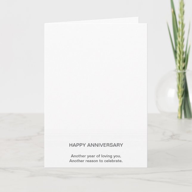 Create Your Own Custom Modern Anniversary Photo Card (Front)