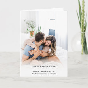 Create Your Own Custom Modern Anniversary Photo Card