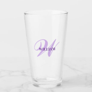 Create Your Own Custom Monogram And Name Purple Glass